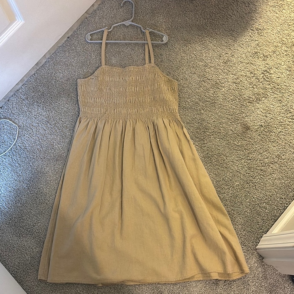 Universal Thread Beige Smocked Dress